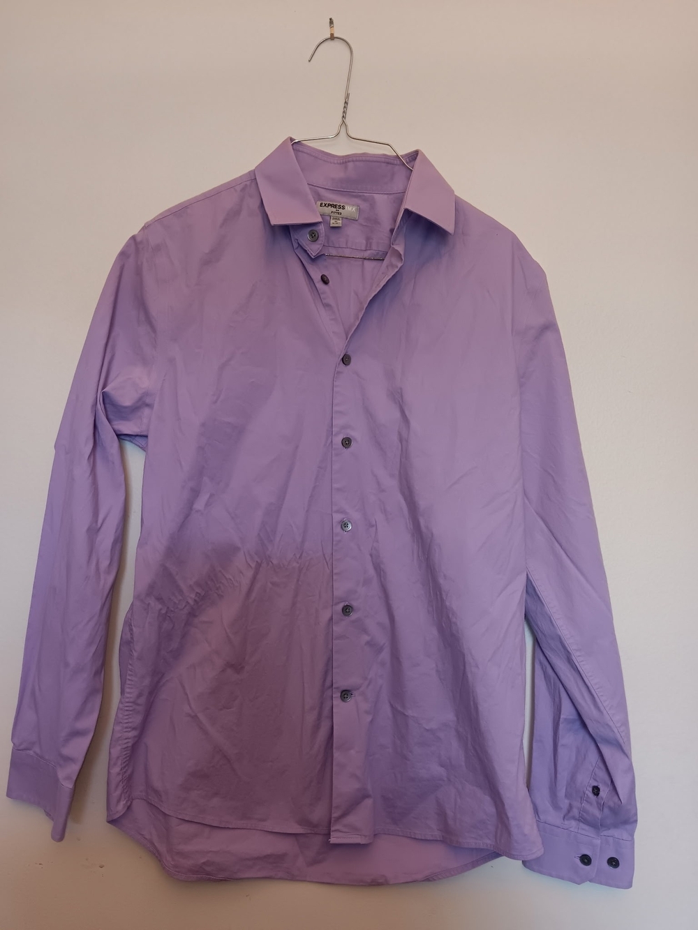 Express Men’s Light Lavender Fitted Button-Up Shirt (Price Is Firm)